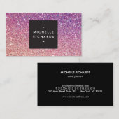 CARTE DE VISITE PARTIES SCINTILLANT MODERNE BRONZE (Devant / Derrière)