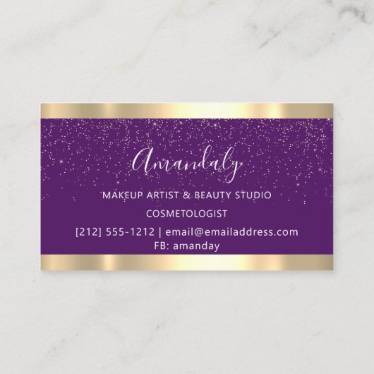 Carte De Visite Parties scintillant moderne de ciseaux de coiffure (Dos)