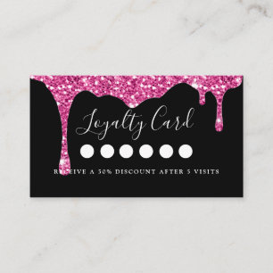 Carte De Visite Parties scintillant moderne Drop Salon & Loyauté S