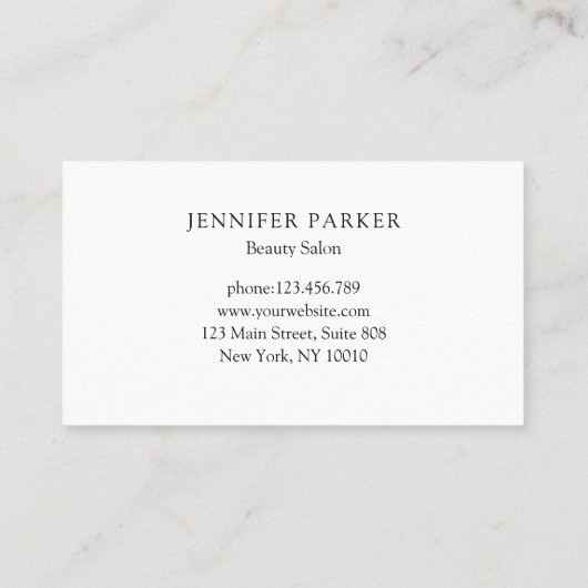 Carte De Visite Parties scintillant moderne Drop Salon & Loyauté S (Dos)