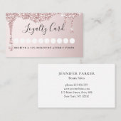 Carte De Visite Parties scintillant moderne Drop Salon & Loyauté S (Devant / Derrière)