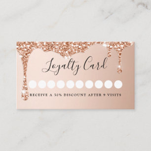 Carte De Visite Parties scintillant moderne Drop Salon & Loyauté S