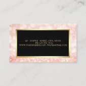 Carte De Visite Parties scintillant moderne élégant Bokeh, Cadre (Dos)