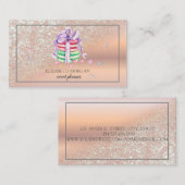 Carte De Visite Parties scintillant moderne élégant Bokeh Ombre, F (Devant / Derrière)