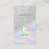 Carte De Visite Parties scintillant moderne en argent Bokeh, Guita (Devant)