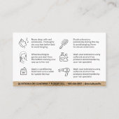 Carte De Visite Parties scintillant moderne Extensions de cheveux  (Dos)