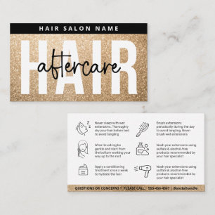 Carte De Visite Parties scintillant moderne Extensions de cheveux