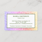 Carte De Visite Parties scintillant moderne Faux arc-en-ciel Anana (Dos)