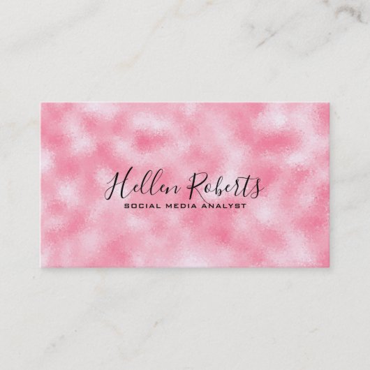 Carte De Visite Parties scintillant moderne fraise et crèmeFaux (Devant)