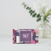 Carte De Visite Parties scintillant moderne géométrique texturée (Debout devant)