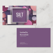 Carte De Visite Parties scintillant moderne géométrique texturée (Devant / Derrière)