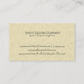 Carte De Visite Parties scintillant moderne Gras Noir Et Or (Dos)