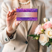 Carte De Visite parties scintillant moderne moderne moderne rose g