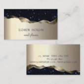 Carte De Visite Parties scintillant moderne professionnelle simple (Devant / Derrière)