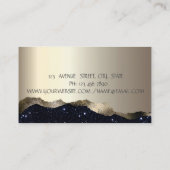 Carte De Visite Parties scintillant moderne professionnelle simple (Dos)