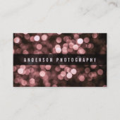 Carte De Visite Parties scintillant moderne rose subtile Bokeh | C (Devant)