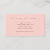 Carte De Visite Parties scintillant moderne rose subtile Bokeh | C (Dos)