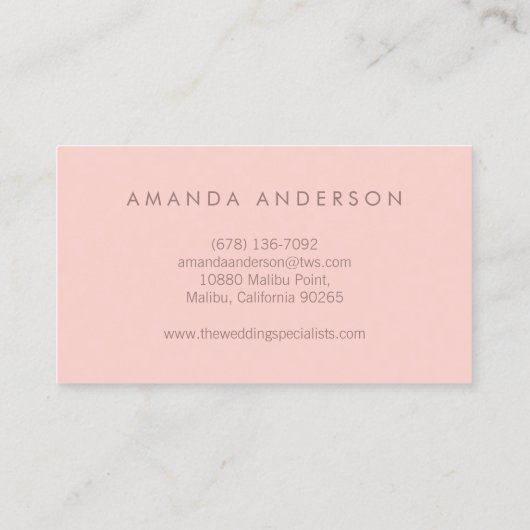 Carte De Visite Parties scintillant moderne rose subtile Bokeh | C (Dos)