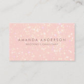 Carte De Visite Parties scintillant moderne rose subtile Bokeh | C (Devant)