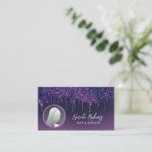Carte De Visite Parties scintillant moderne violet profond Drives (Debout devant)