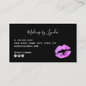 Carte De Visite Parties scintillant moderne violet rose or rose  m (Dos)