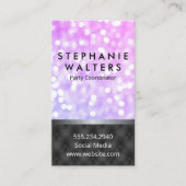 Carte De Visite Parties scintillant Monogramme Élégante | Pad remb (Devant)