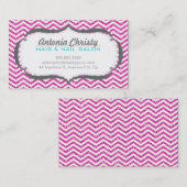 Carte De Visite Parties scintillant motif moderne à chevron faux r (Devant / Derrière)