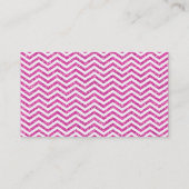 Carte De Visite Parties scintillant motif moderne à chevron faux r (Dos)