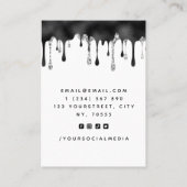 Carte De Visite Parties scintillant noire Boucles d'oreilles Bijou (Dos)