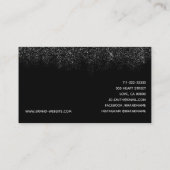 Carte De Visite Parties scintillant noire en argent Sparkle Glamor (Dos)
