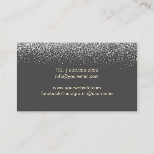 Carte De Visite Parties scintillant Noire Eyelash Extensions Moder (Dos)