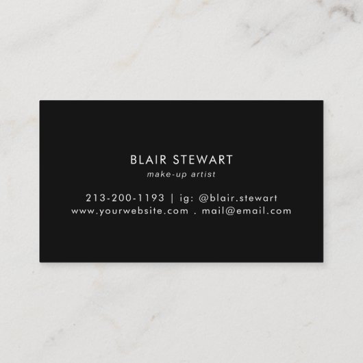Carte De Visite Parties scintillant noire Holographique Iridescent (Dos)