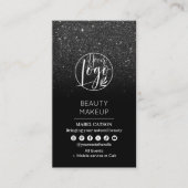 Carte De Visite Parties scintillant noire maquillage de beauté Art (Devant)