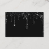 Carte De Visite parties scintillant noire merci script paquet insé (Dos)