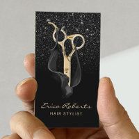 Parties scintillant Noire moderne Gold Ciseau Hair