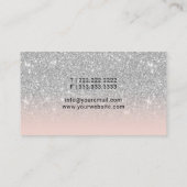 Carte De Visite Parties scintillant Notaire Public Mobile Argent S (Dos)