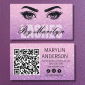 Carte De Visite Parties scintillant Ombre Lash Technicien d'art te