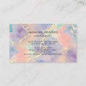 Carte De Visite Parties scintillant Opal Aquarelle Or (Dos)