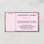 Carte De Visite Parties scintillant Opal Holographie Collection mo (Dos)