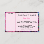 Carte De Visite Parties scintillant Opal Holographique Collection (Dos)