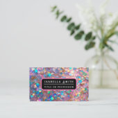 Carte De Visite Parties scintillant Opal Moderne Collection Hologr (Debout devant)