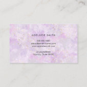 Carte De Visite parties scintillant opale violet (Dos)