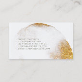 Carte De Visite Parties scintillant or Abstrait Aquarelle Luxe Mod (Dos)