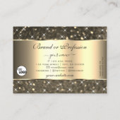 Carte De Visite Parties scintillant or brillant étoiles Bordure do (Dos)