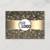 Carte De Visite Parties scintillant or brillant étoiles Bordure do (Devant)