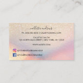 Carte De Visite Parties scintillant Or Chic Iridescente Holographi (Dos)