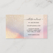 Carte De Visite Parties scintillant Or Chic Iridescente Holographi (Dos)