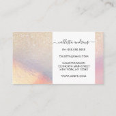 Carte De Visite Parties scintillant Or Chic Iridescente Holographi (Dos)