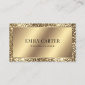 Carte De Visite Parties scintillant Or de luxe Faux Metallic code  (Devant)