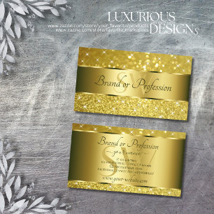Carte De Visite Parties scintillant Or de luxe Golden Sparkle Star